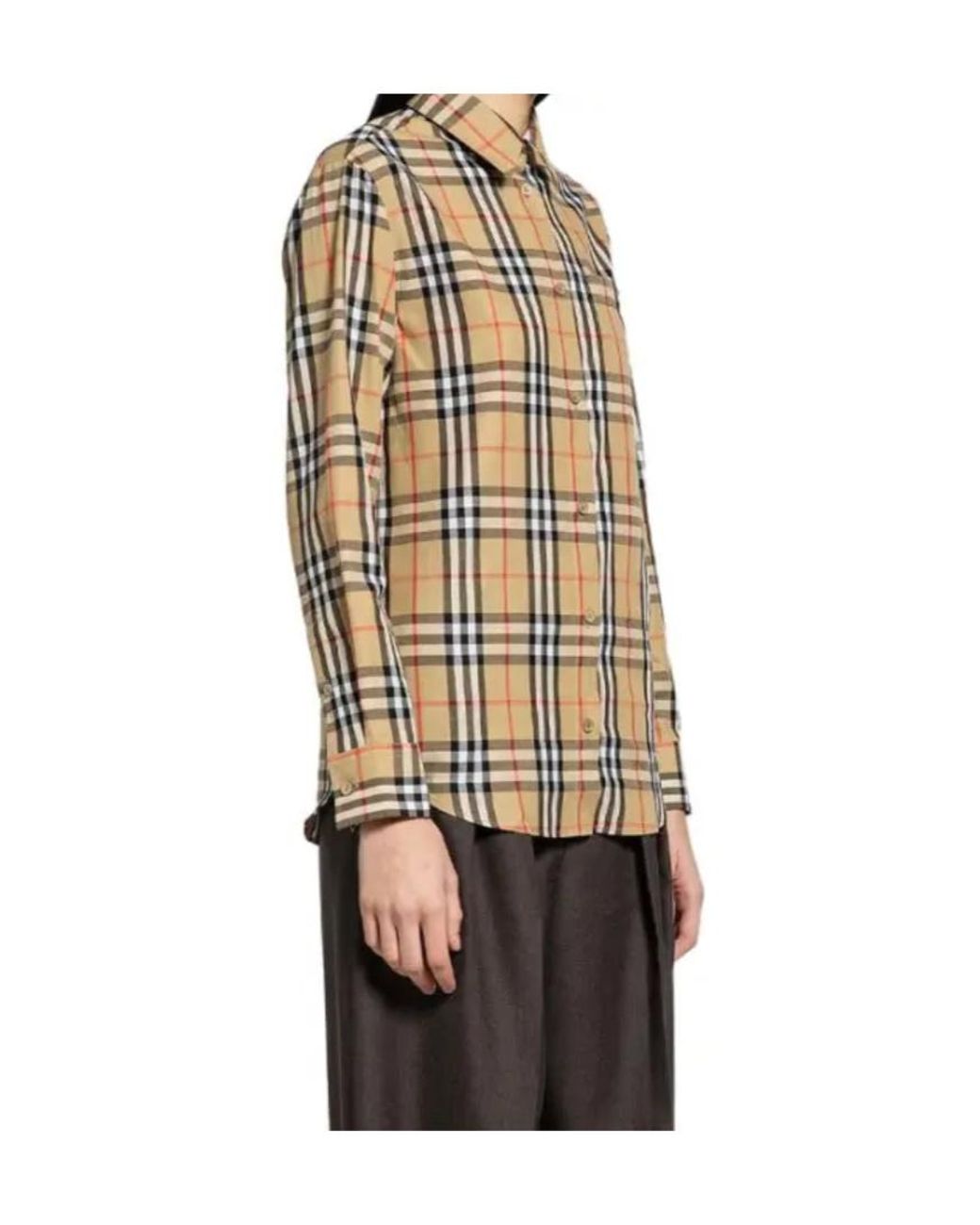 Burberry Green Ekd Embeoidered Checked Shirt