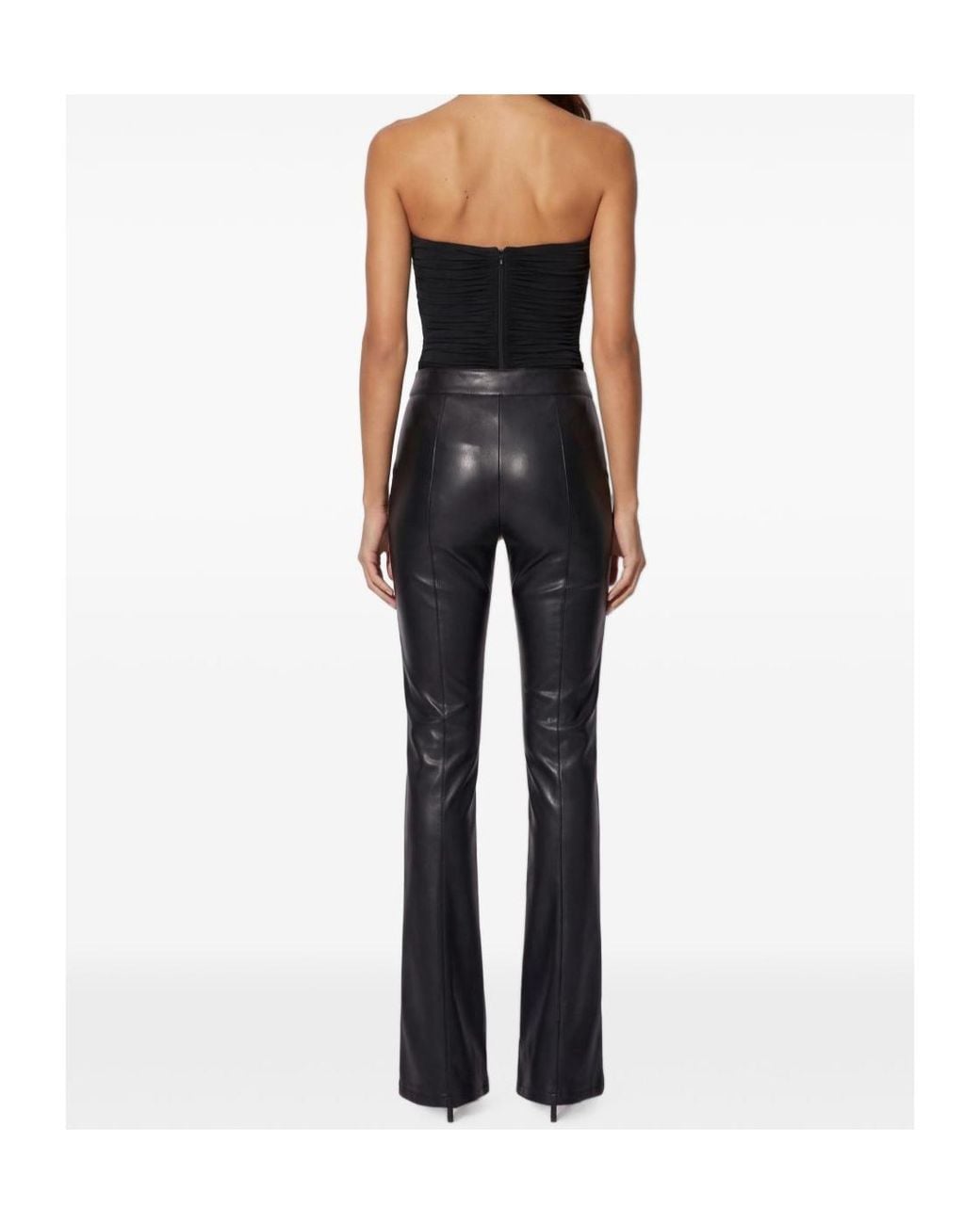 Elisabetta Franchi Black Ruched Zip-Front Bodysuit