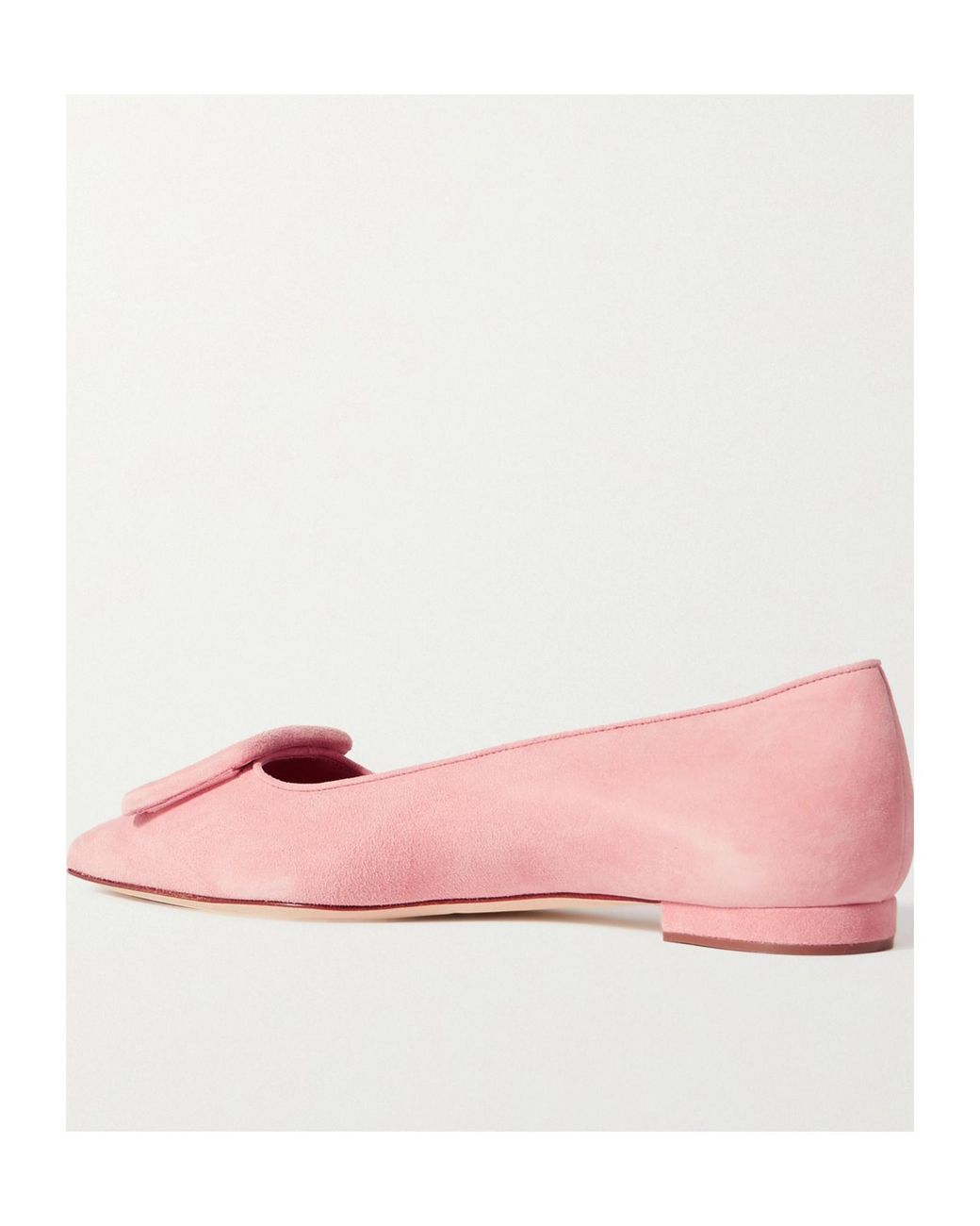 Manolo Blahnik Pink Pointed Flat Shoes