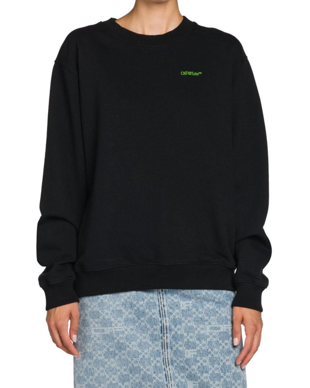 Off-White c/o Virgil Abloh Black Blurred Arrow Reg Crewneck Multico
