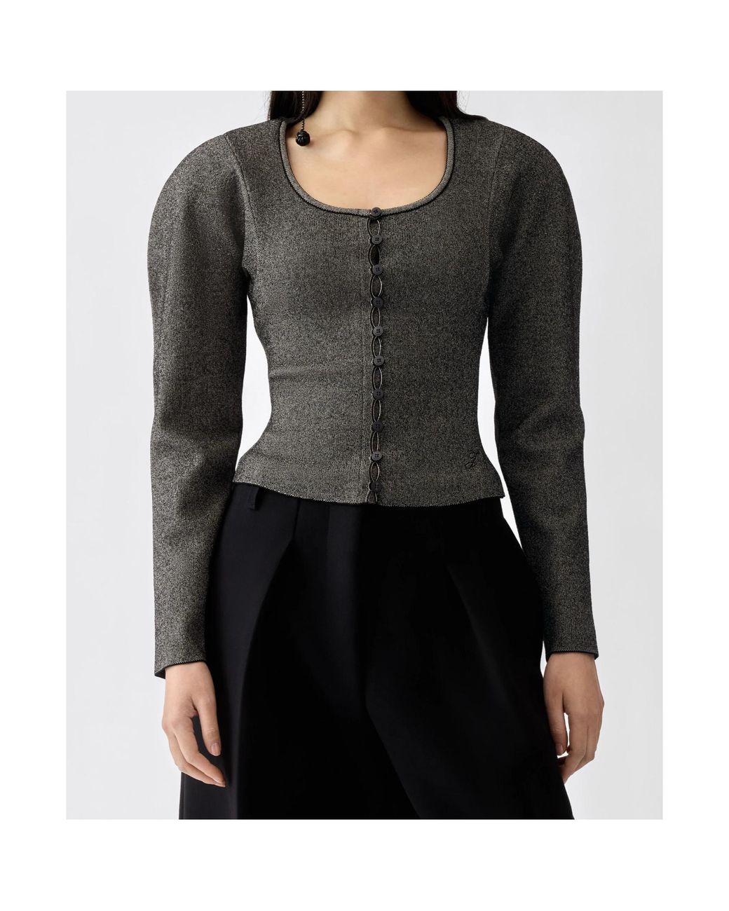 Jacquemus Gray The Sera Scoop Neck Cardigan