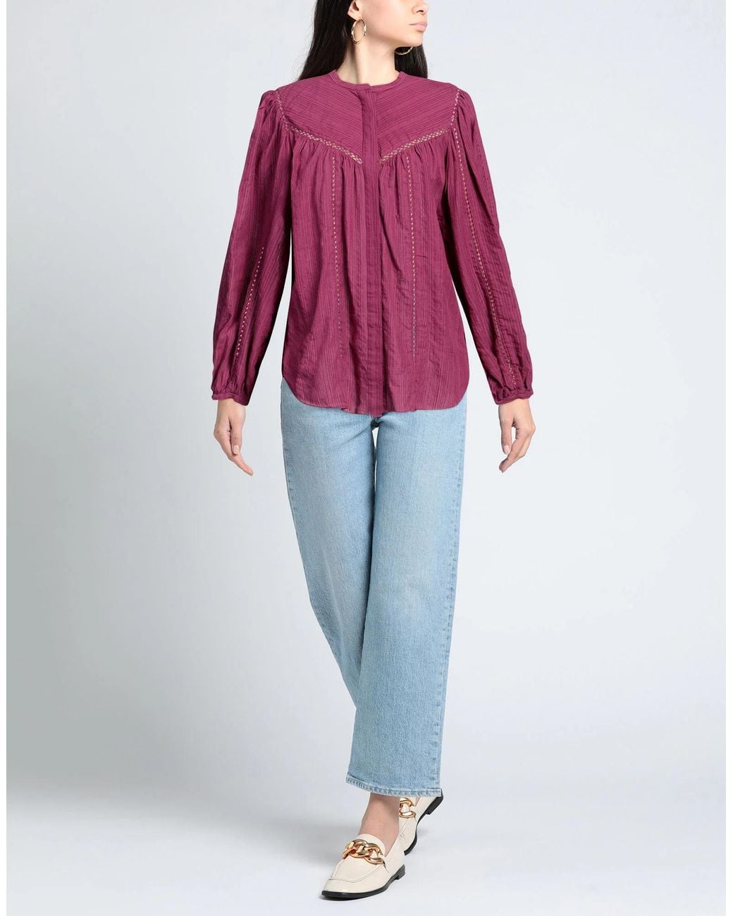 Isabel Marant Purple Solid Colour Shirts Blouses