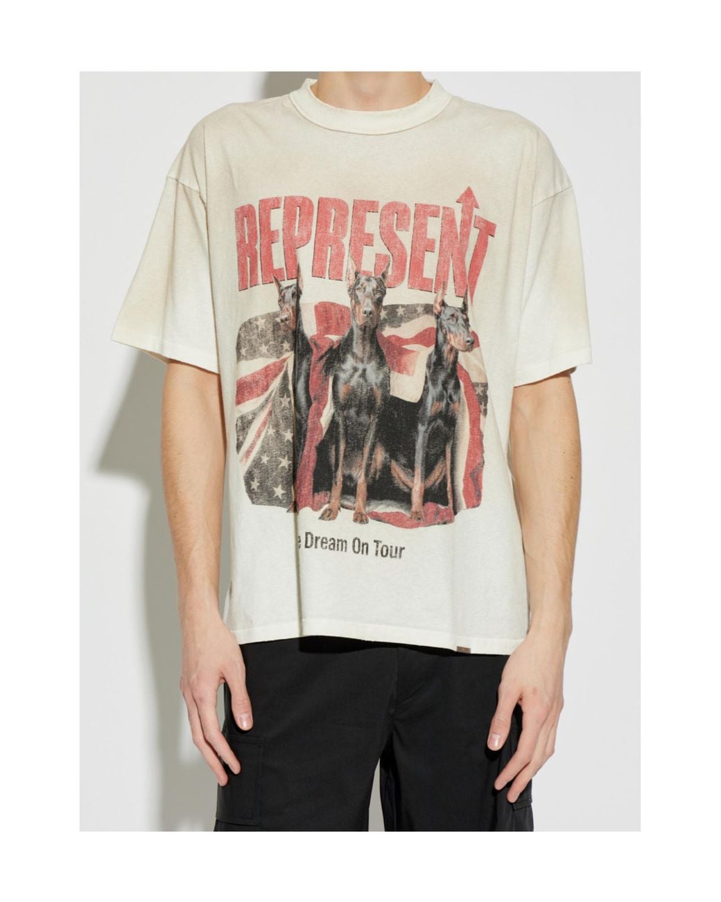 Represent White Dream On Tour Graphic T-Shirt for men