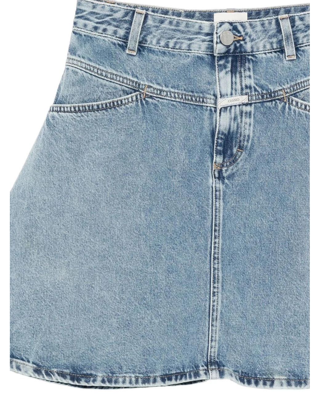 Closed Blue Cotton Short Skirt