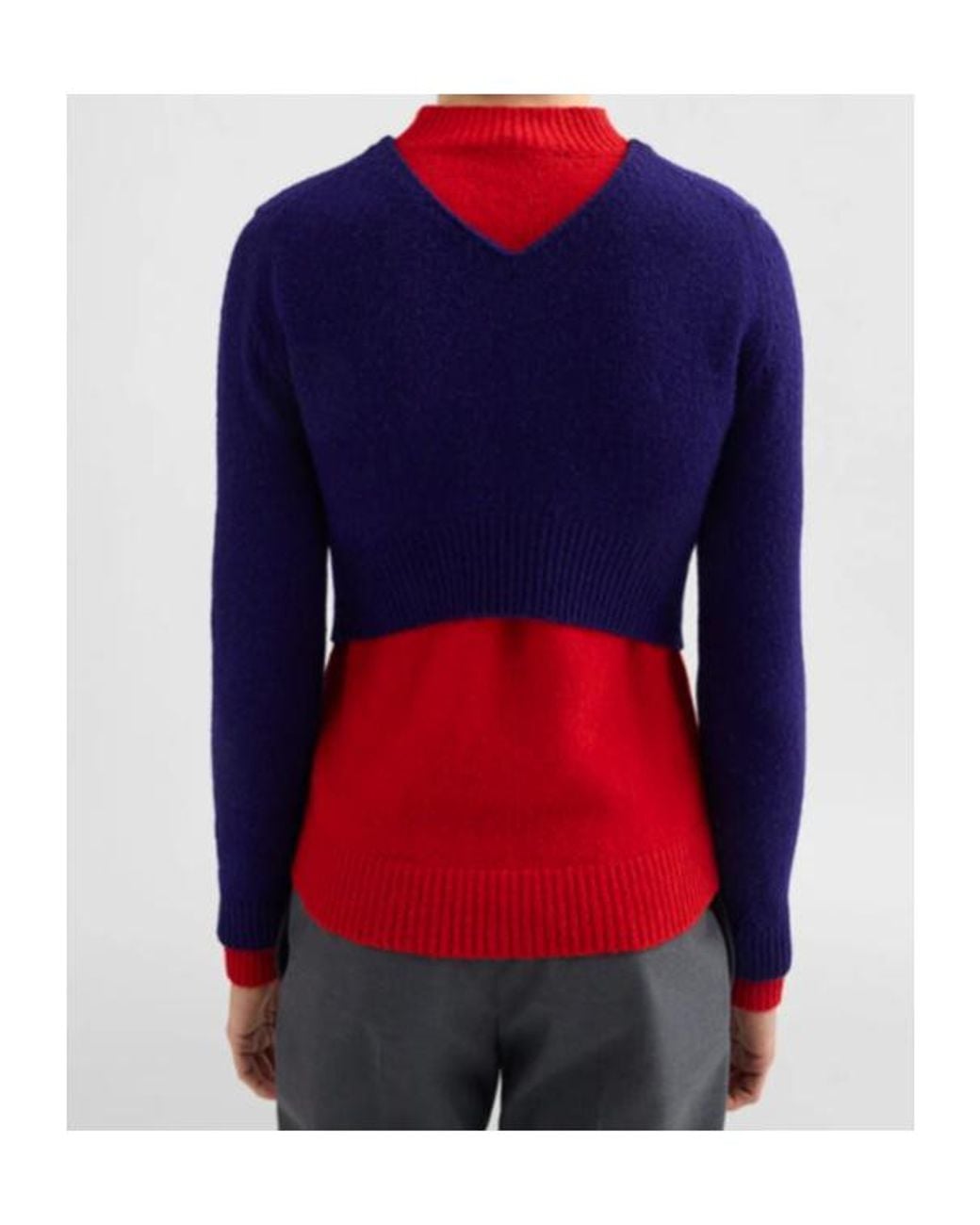 Jil Sander Blue Crewneck Double-Layer Jumper for men