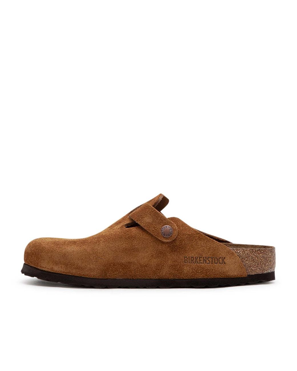 Birkenstock Brown Logo Slippers for men