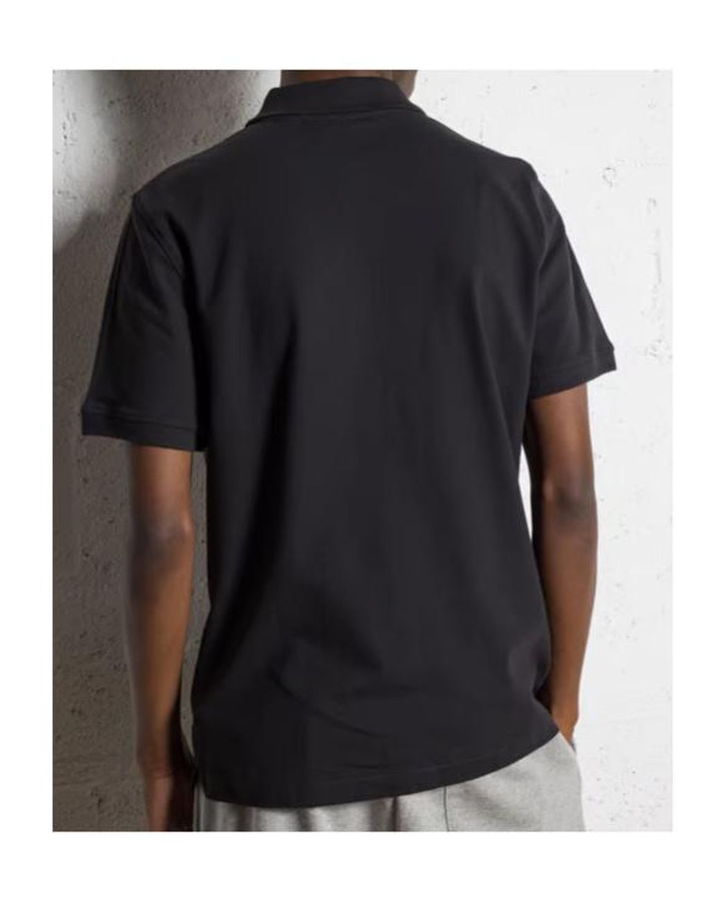 K-Way Black Logo Patch Short-Sleeved Polo Shirt for men