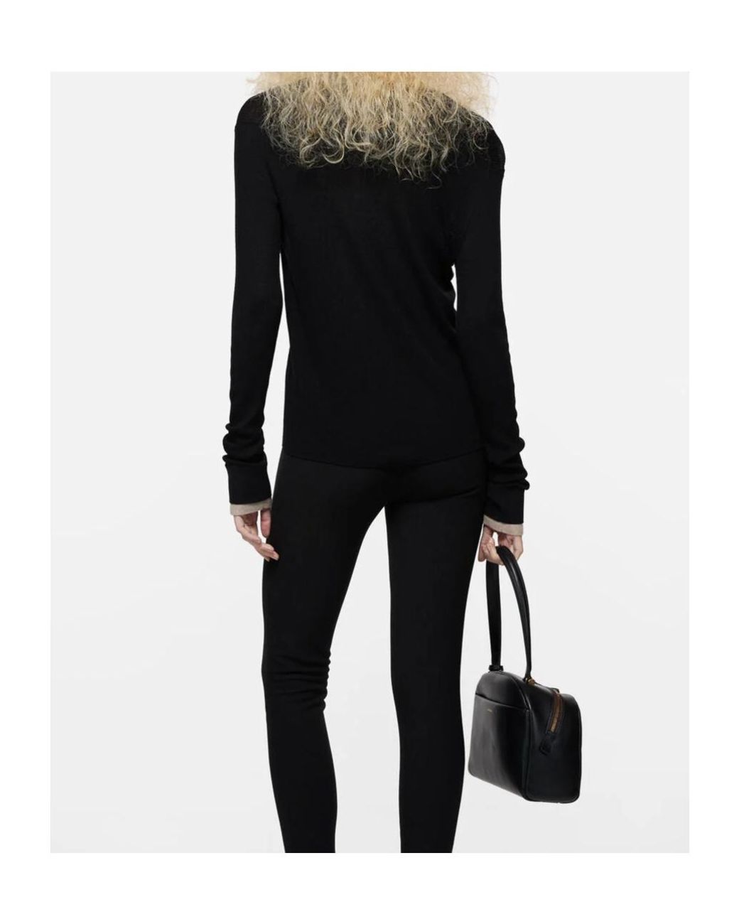 Acne Black Sheer Buttoned Cardigan