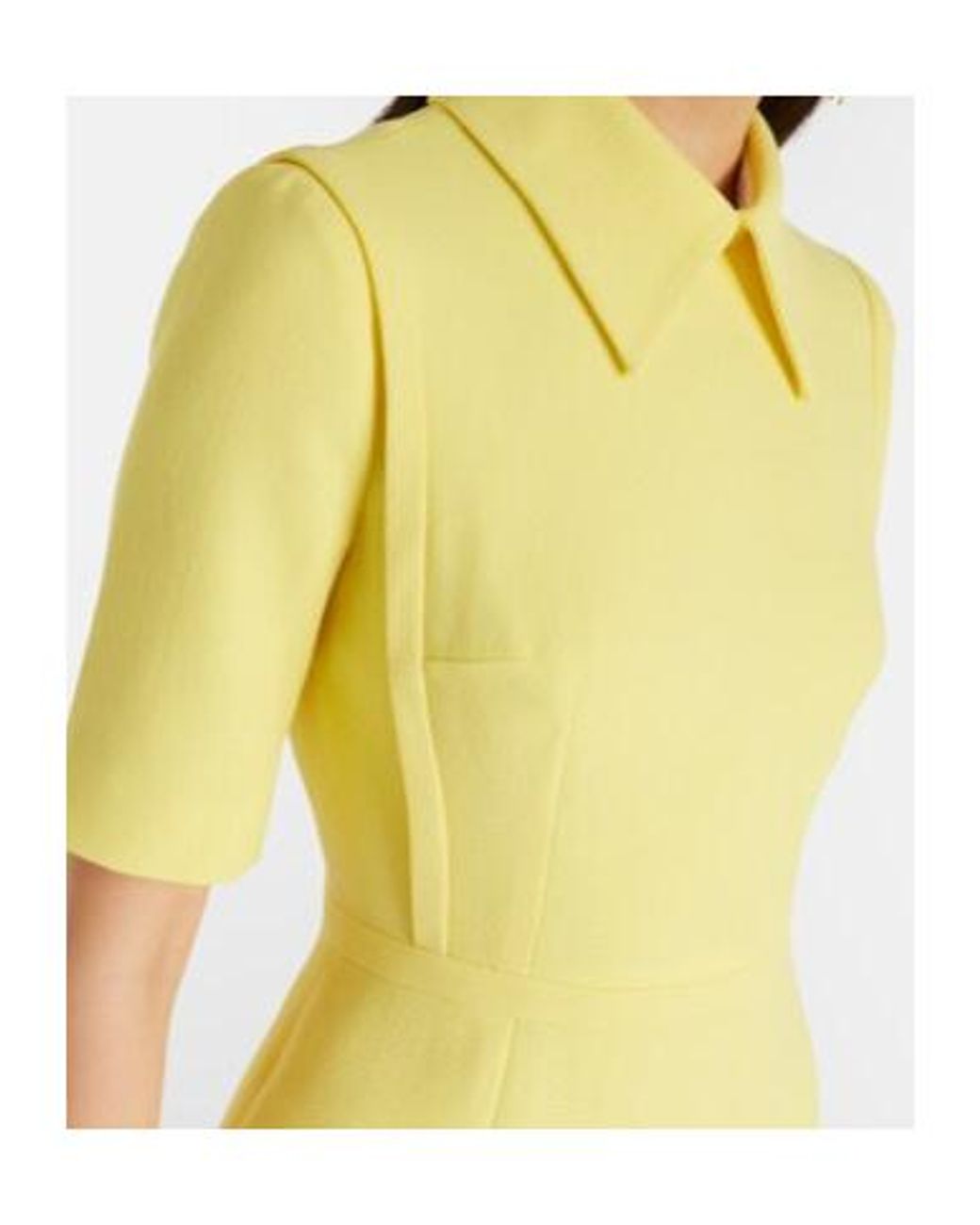 Emilia Wickstead Yellow Valletta Wool Crêpe Midi Dress