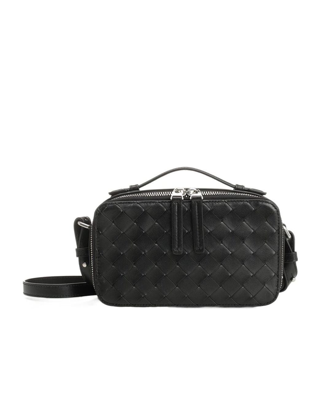 Bottega Veneta Black Getaway Phone Pouch for men