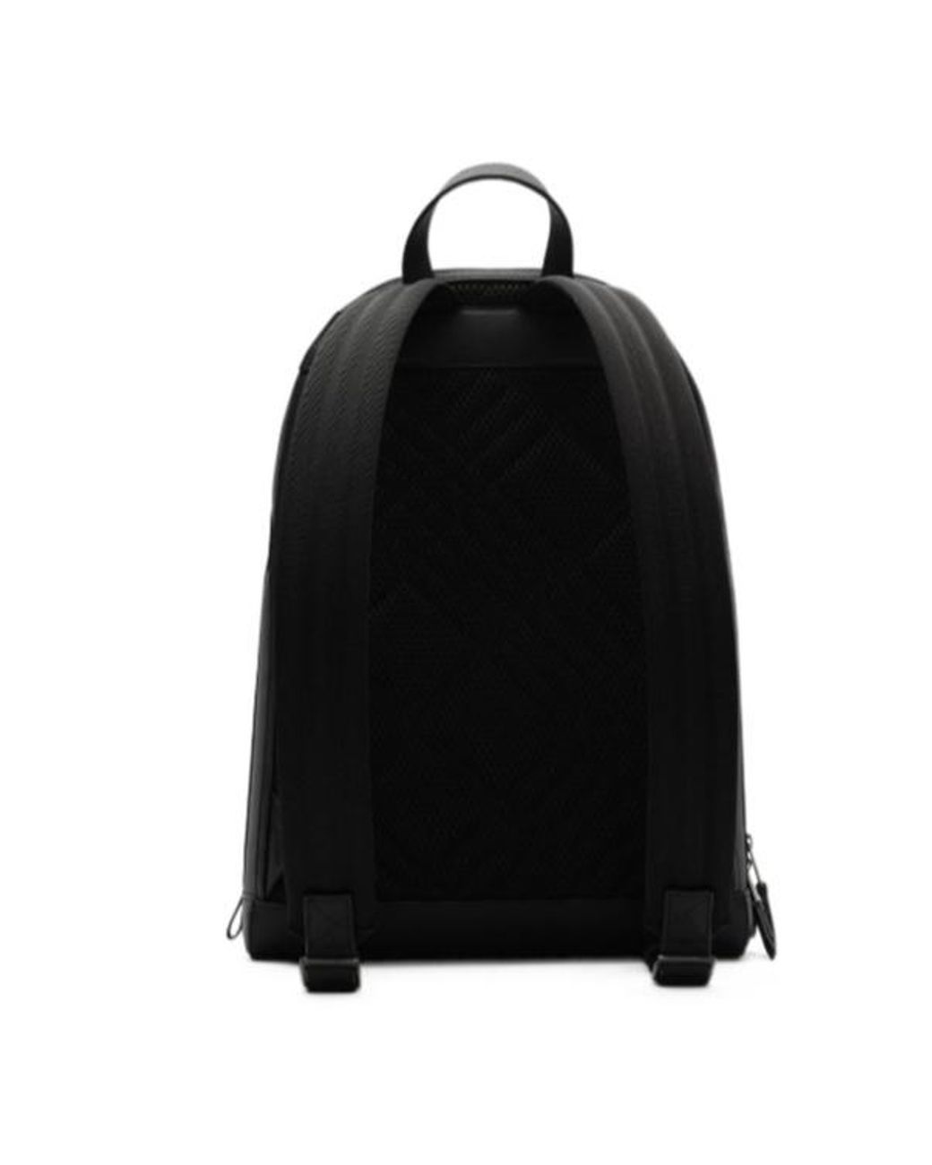 Burberry Black Checked Logo Backpack for men