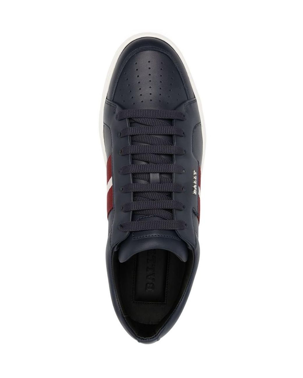 Bally Blue Moony Side-Stripe Leather Sneakers for men