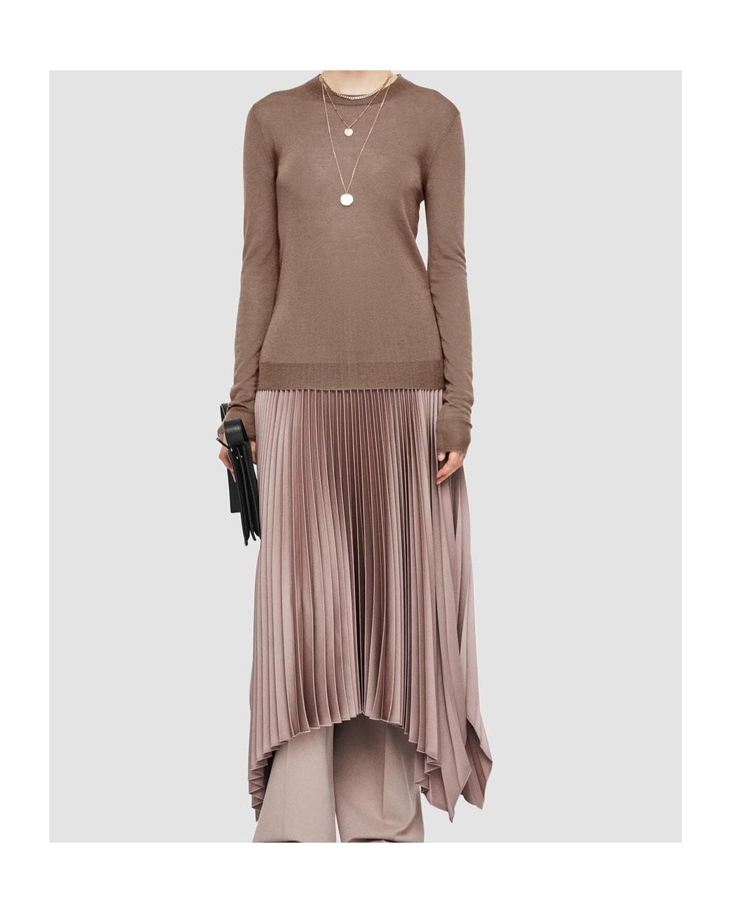 Joseph Brown Cashmere Crew-Neck Top