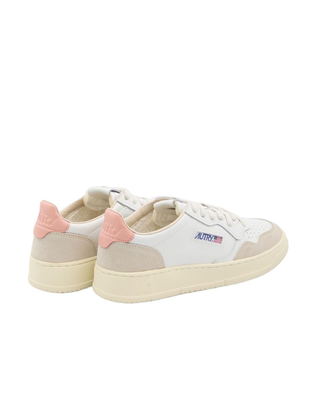 Autry White Medalist Low Lace-Up Sneakers