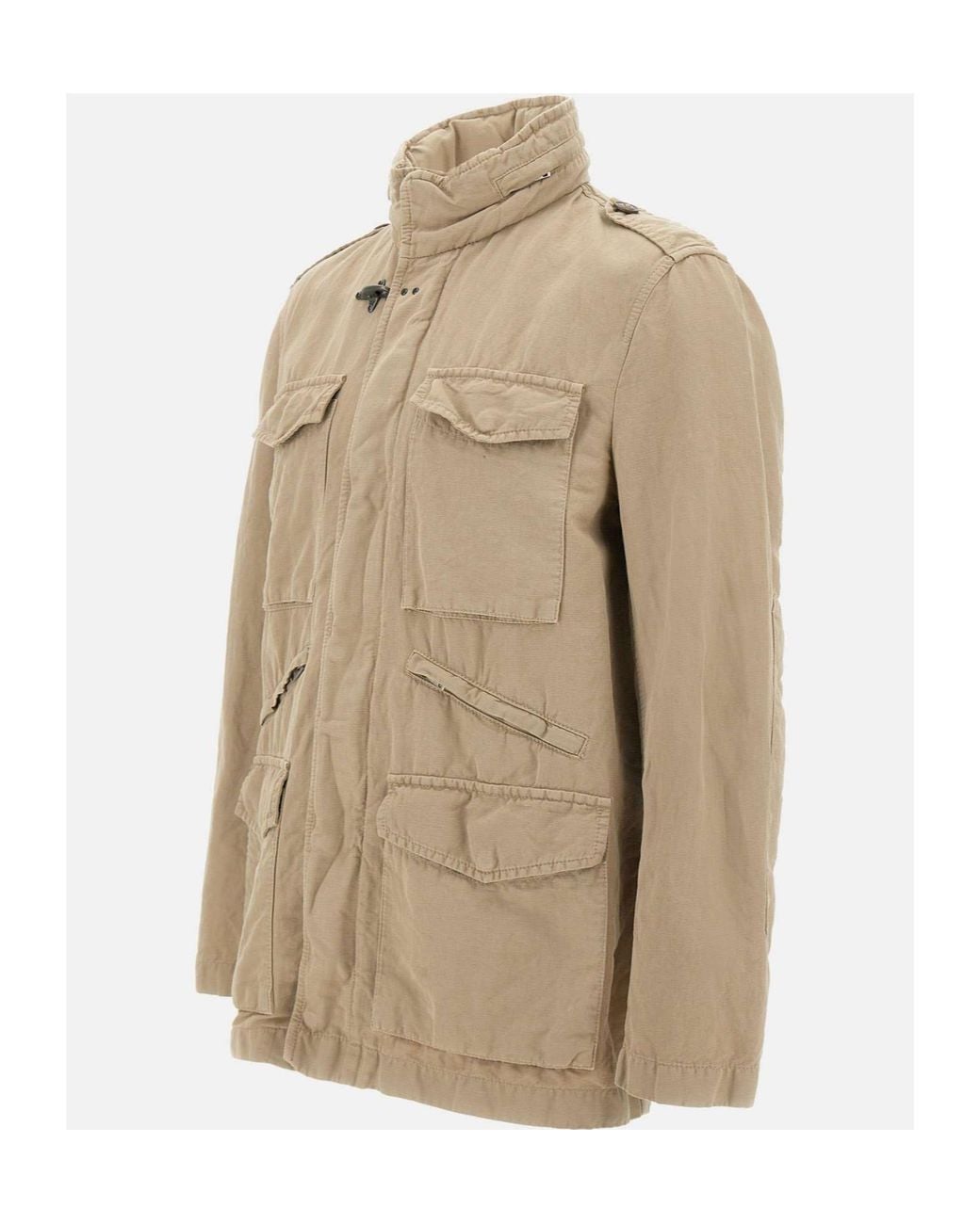 Fay Natural Toggle Fastening Jacket for men