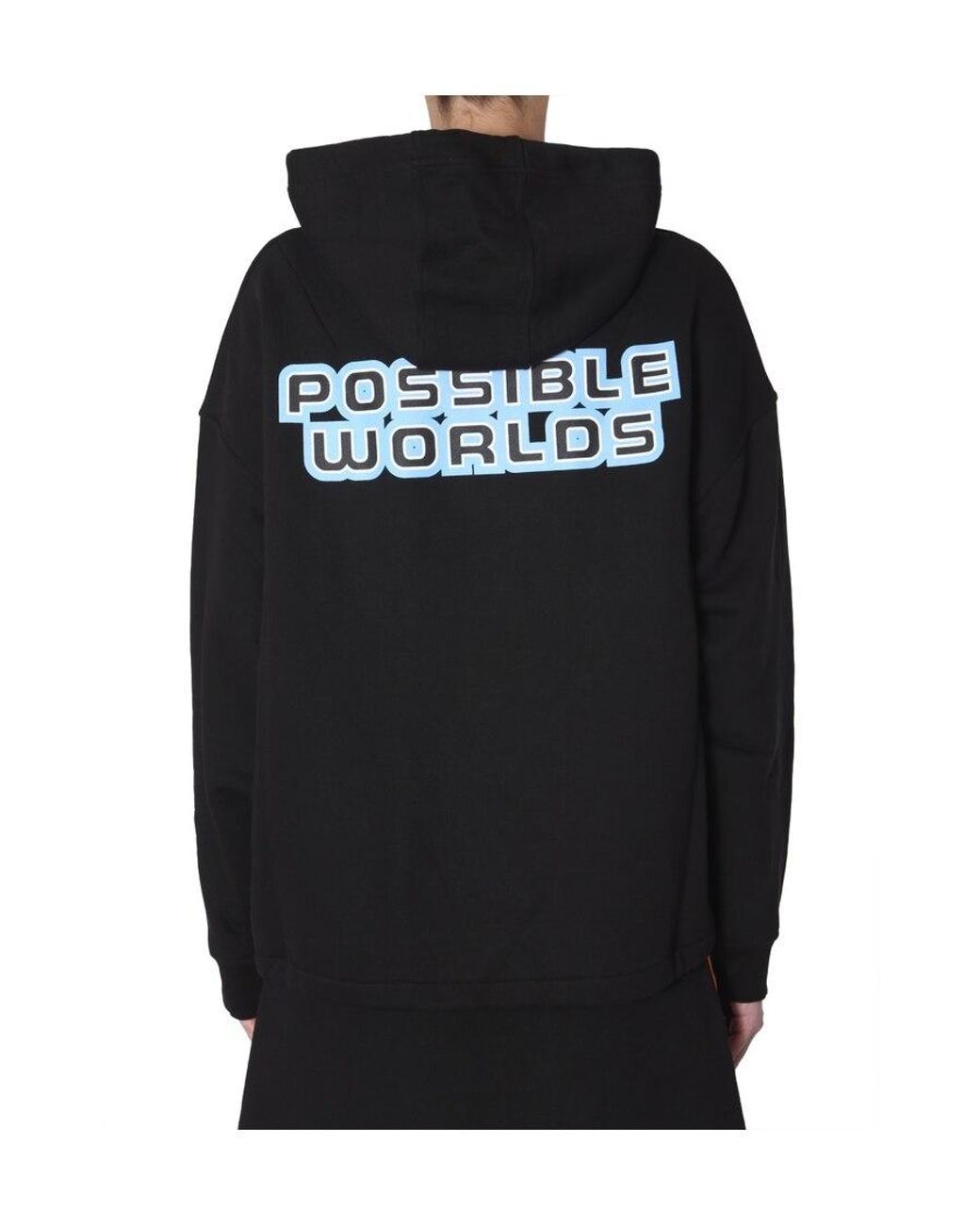 McQ Alexander McQueen Black Pattern Printed Hooded Hoodie