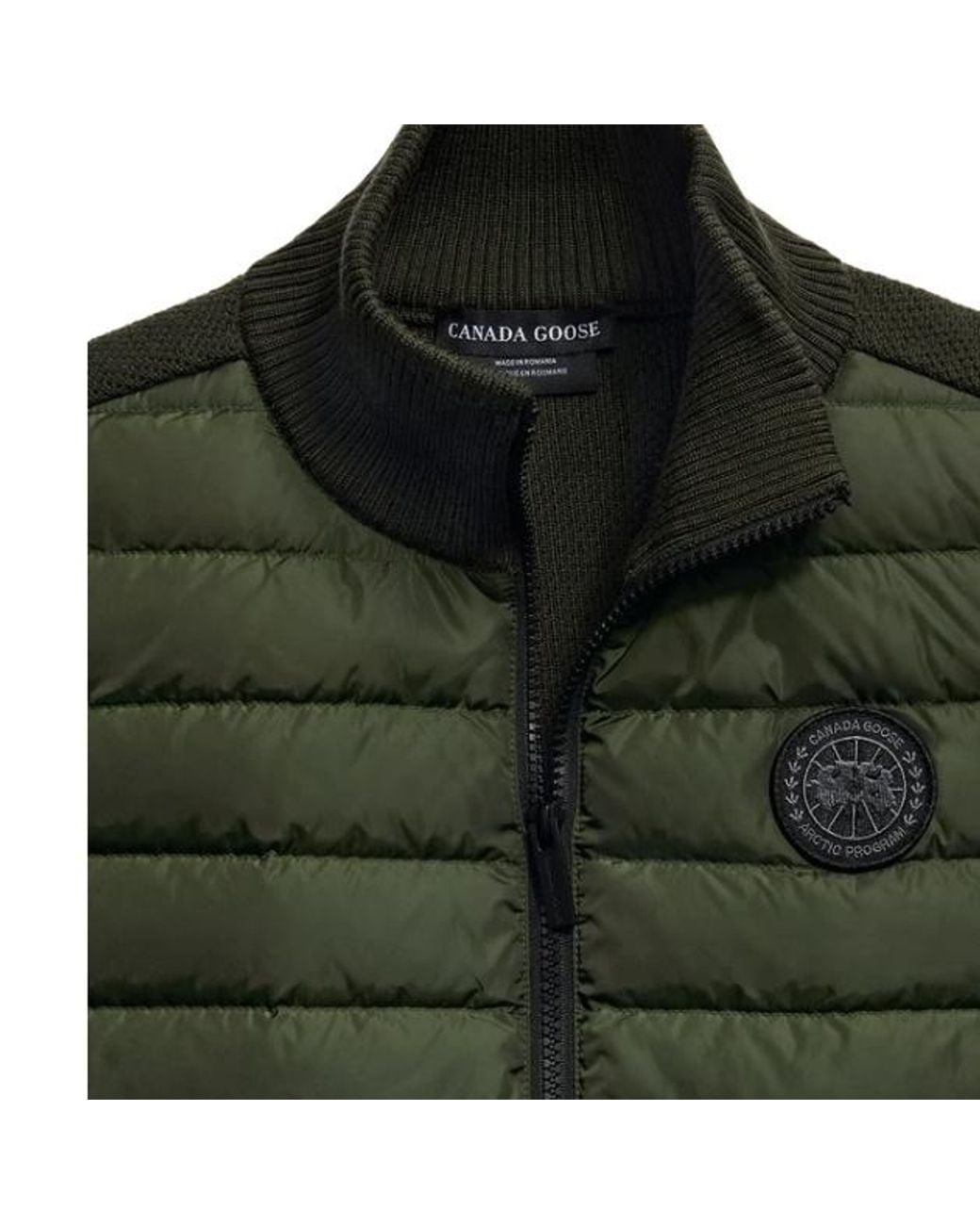 Canada Goose Green Hybridge Knitted Gilet for men