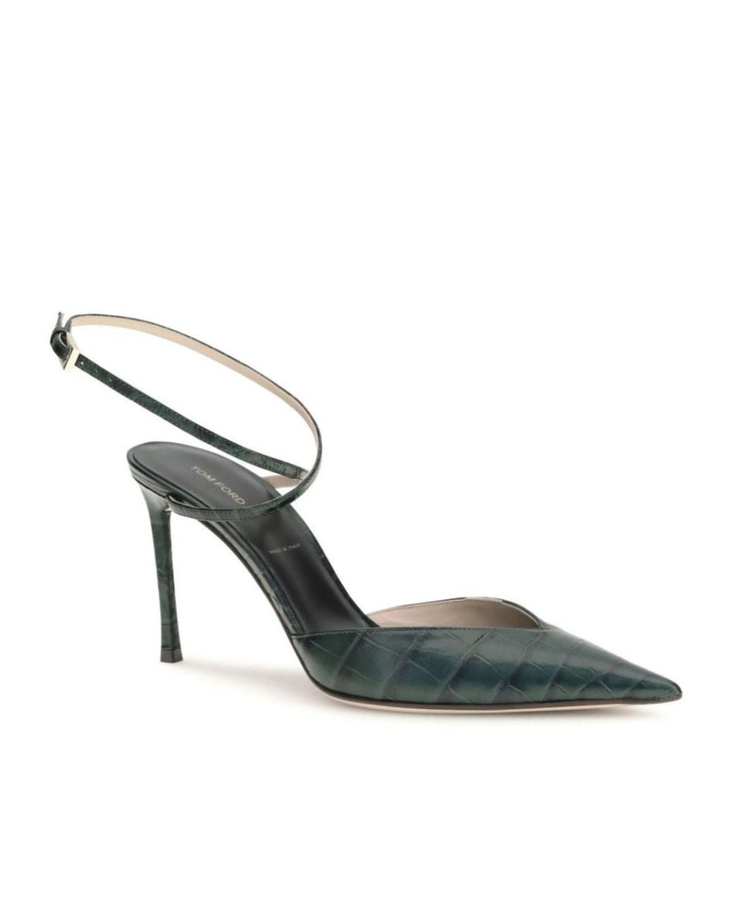 Tom Ford Metallic Pointed Toe Heeled Pumps