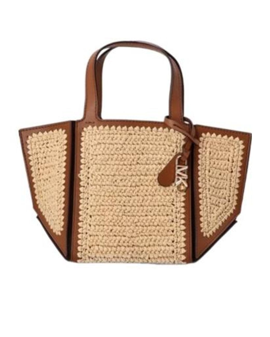 Michael Kors Natural Jordi Small Hand-Crocheted Tote Bag
