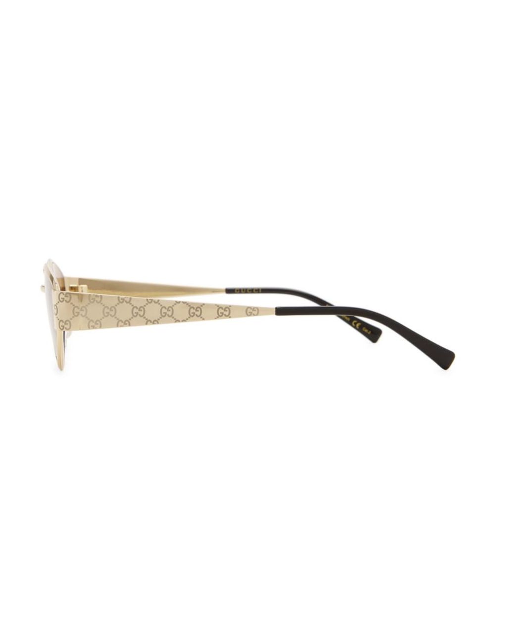 Gucci White Eyewear Geometrical Frame Sunglasses for men