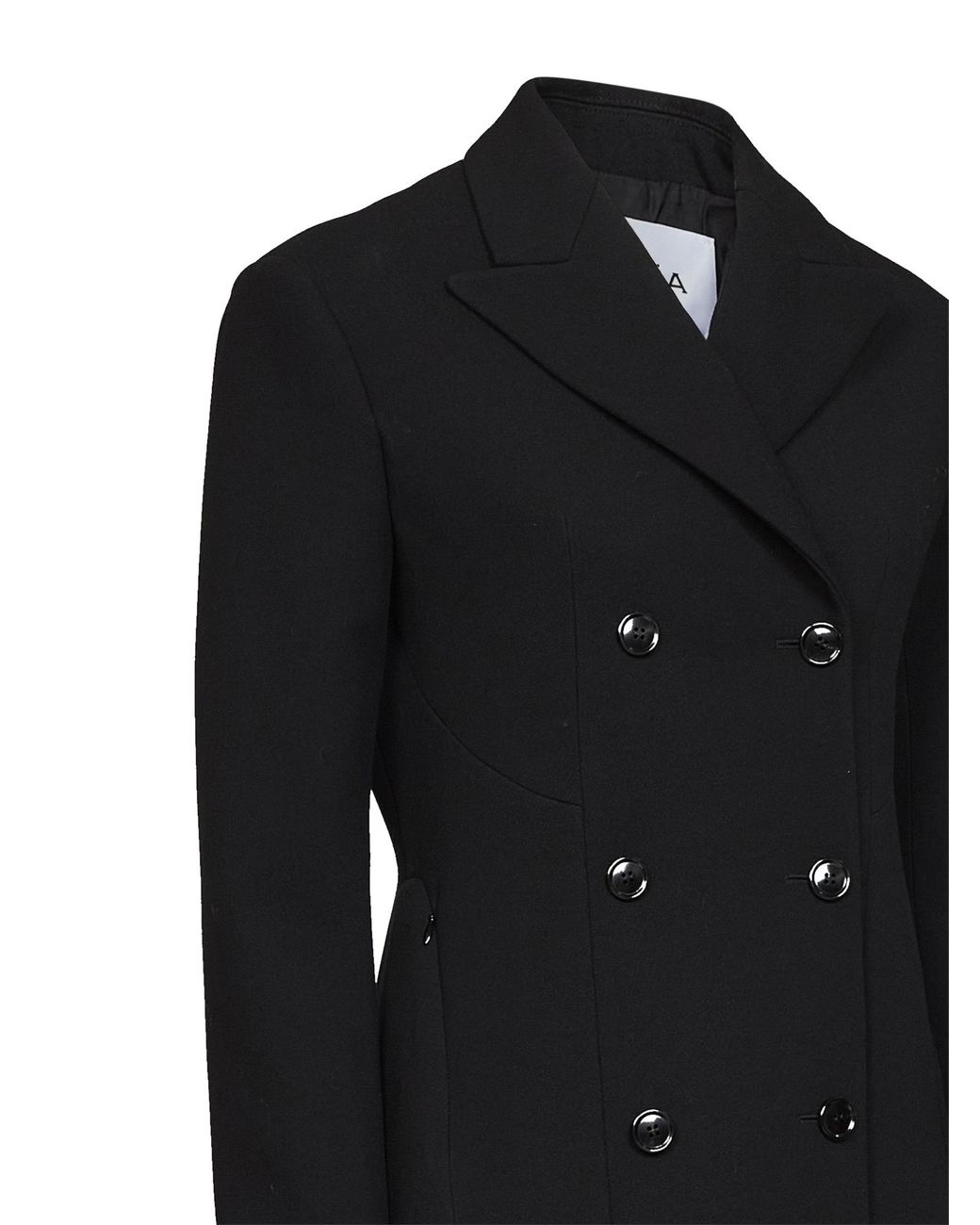 Alaïa Black Alaïa Double-Breasted Tailored Coat