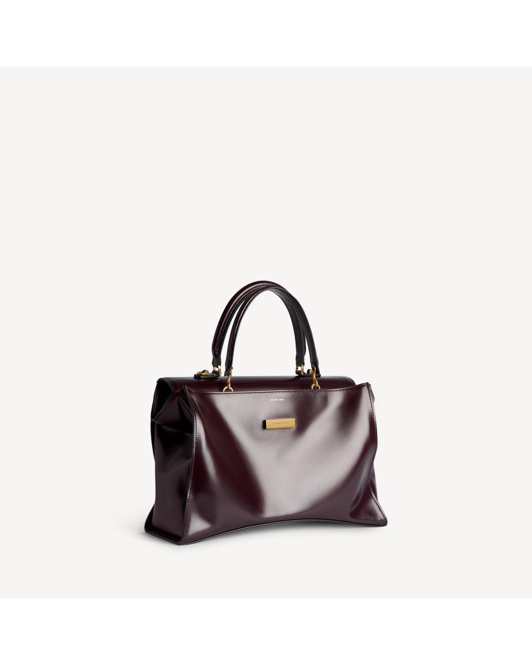 Balenciaga Purple Hourglass Avenue Top Handle Bag Medium