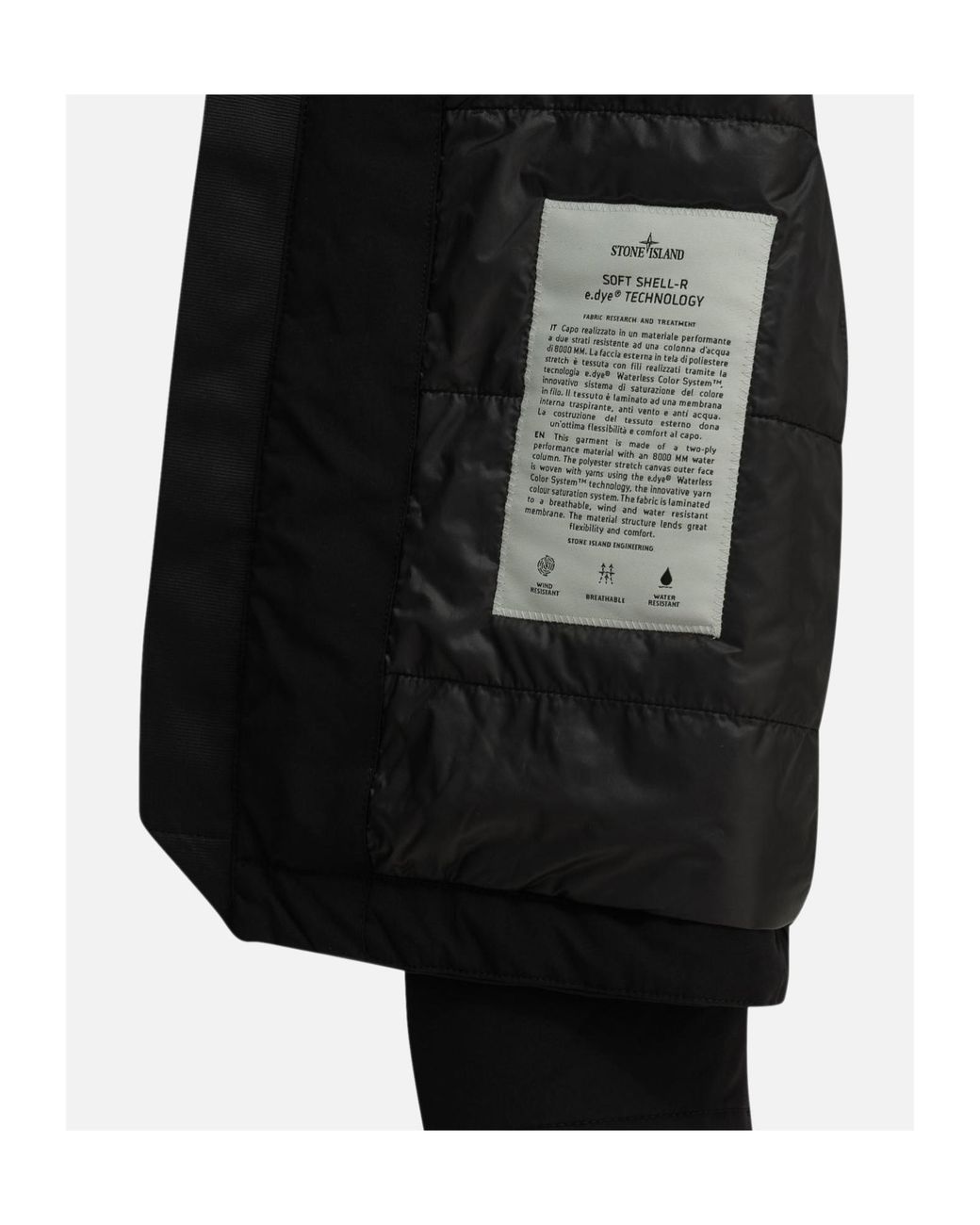 Stone Island Black Logo Patch Zip-Up Jacket for men