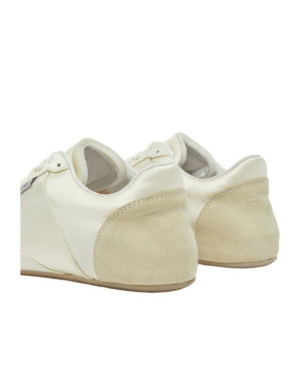 MM6 by Maison Margiela White Logo Patch Lace-Up Sneakers