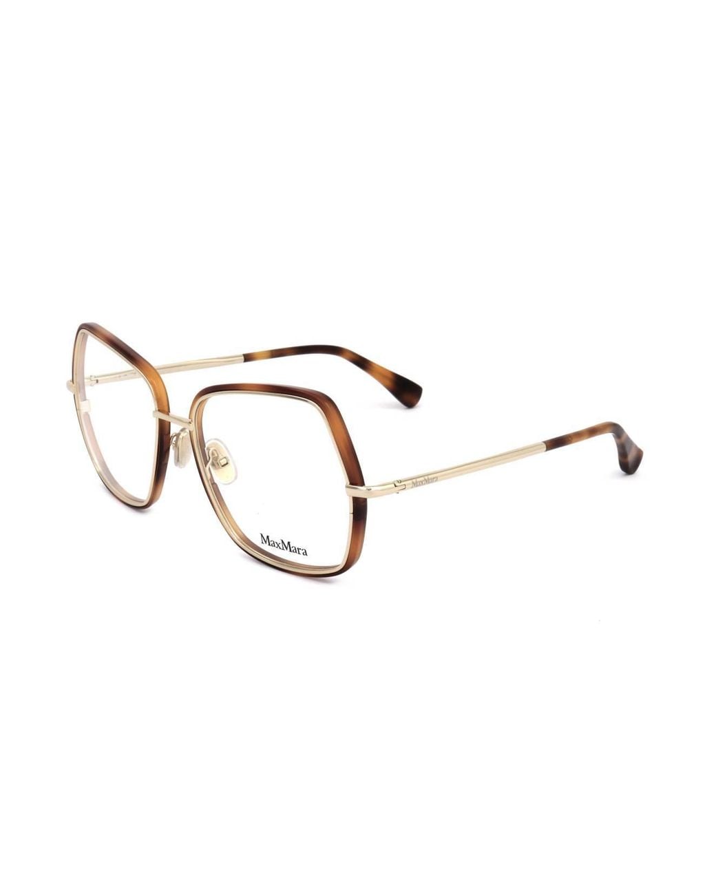 Max Mara Metallic Geometric Frame Glasses