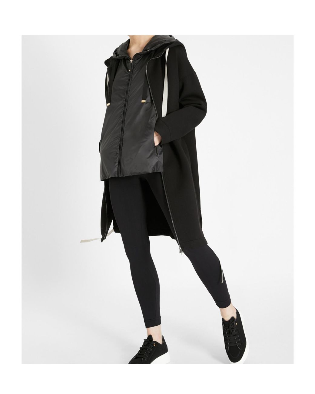 Max Mara Black The Cube Drawstring Zip-Up Jacket