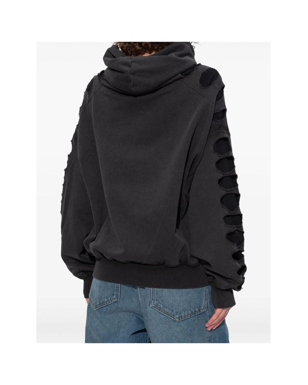 AVAVAV Black Cut-Out Sweatshirt for men