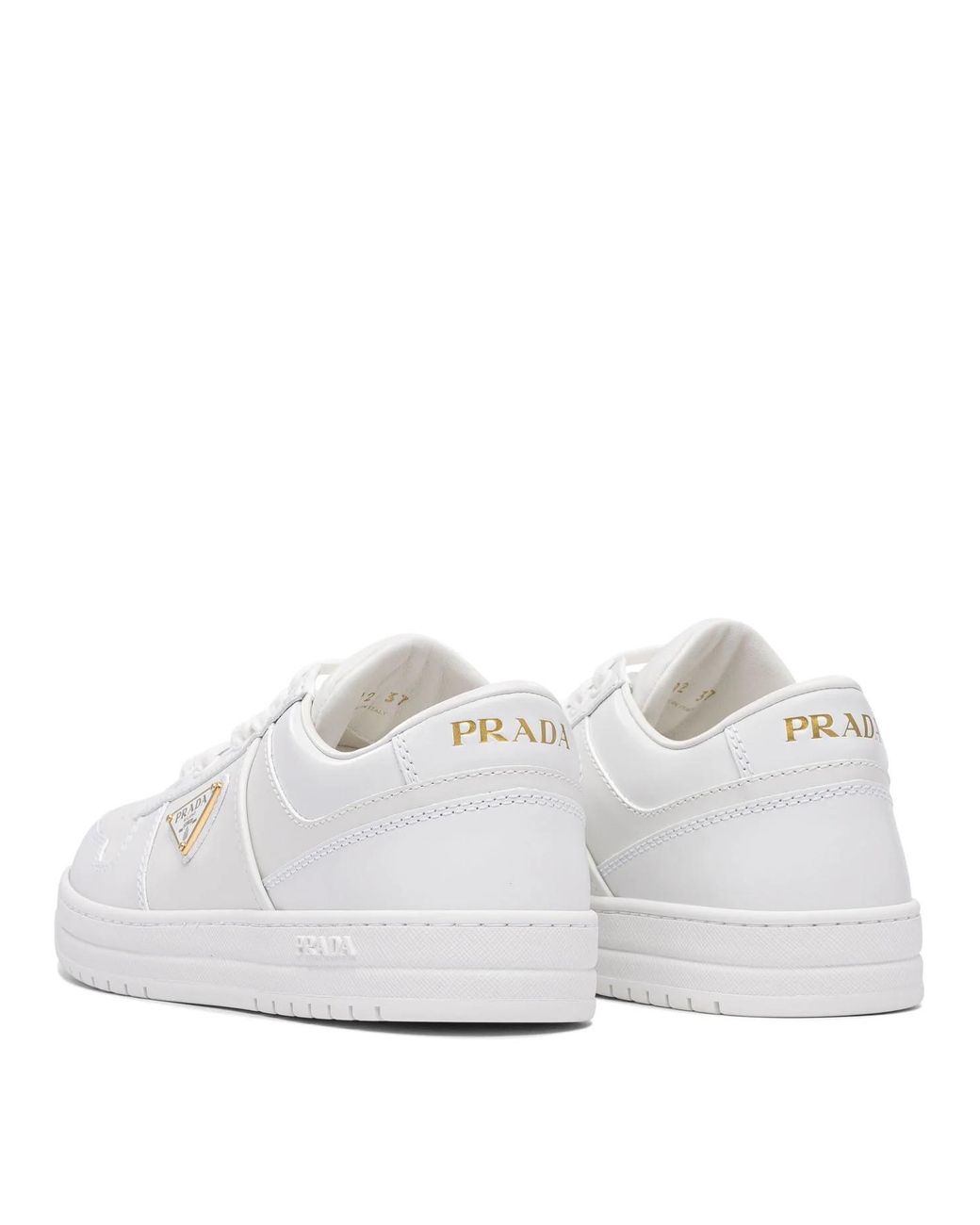 Prada White Round-Toe Low-Top Casual Shoes