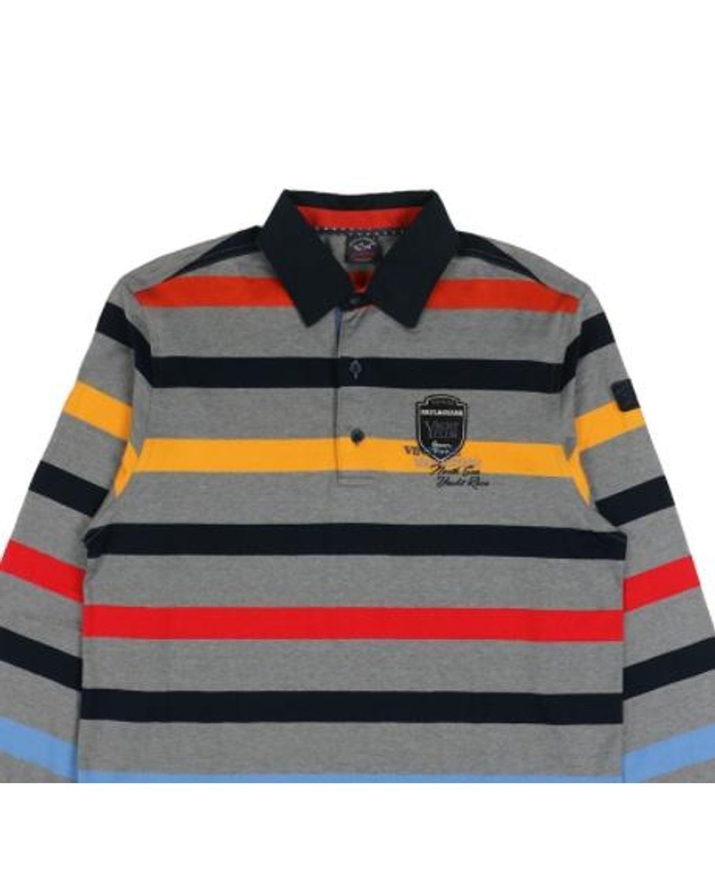 Paul & Shark Multicolor Striped Long-Sleeved Polo Shirt for men
