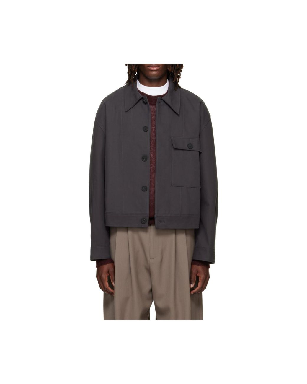 Studio Nicholson Gray Drey Button-Up Jacket for men