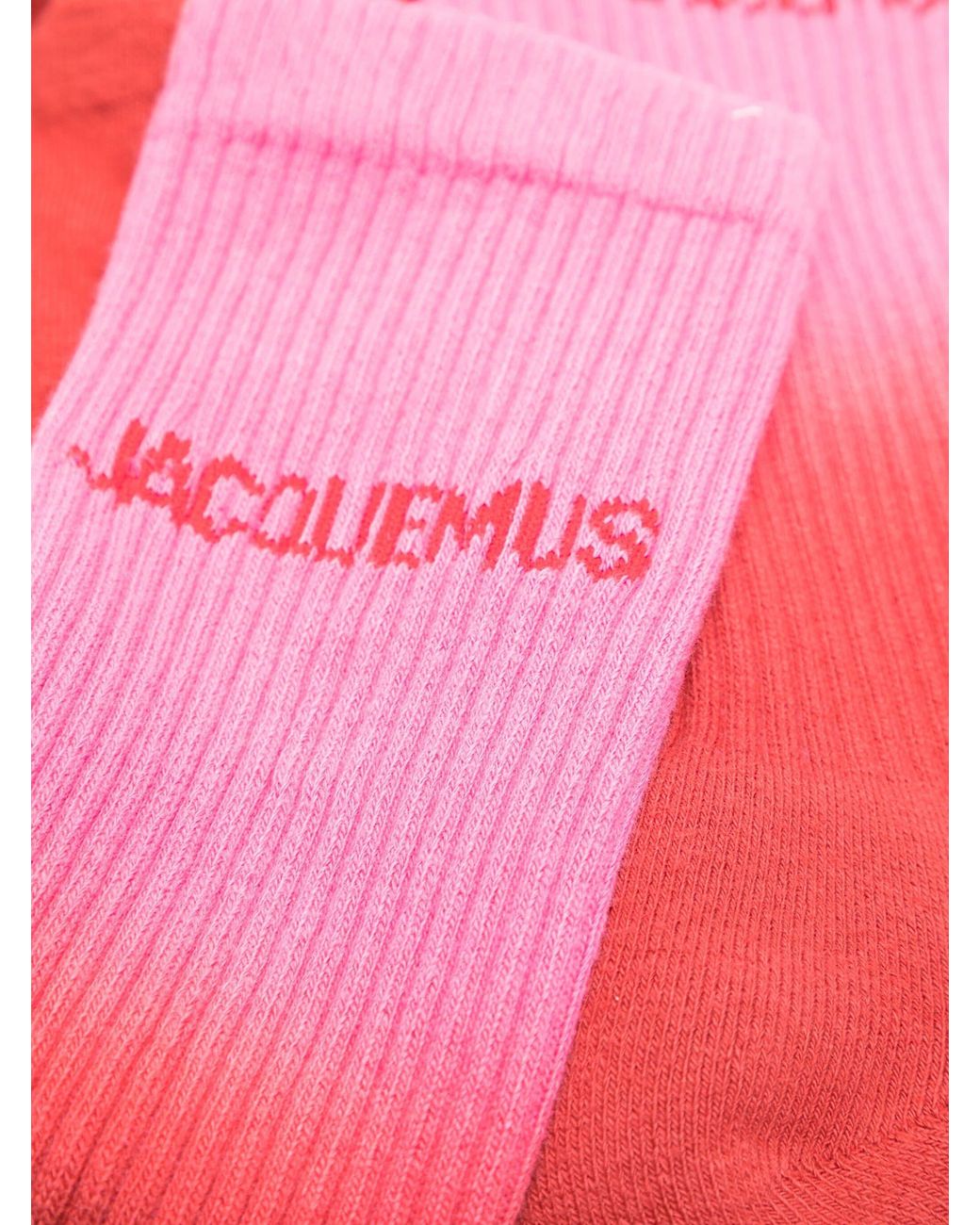 Jacquemus Red Moisson Gradient Knit Socks
