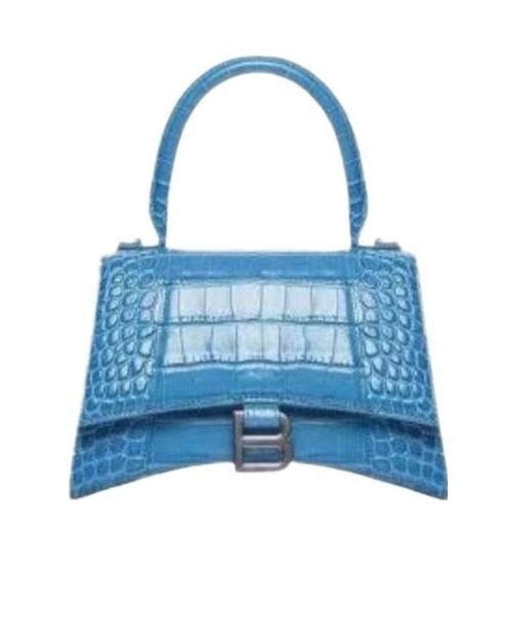 Balenciaga Blue Small Hourglass Tote Bag