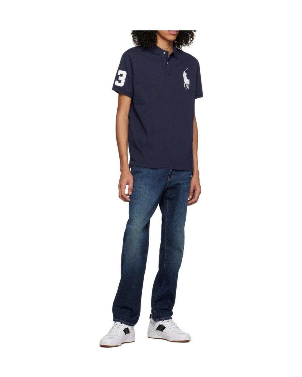 Polo Ralph Lauren Blue Big Pony Slim Fit Polo Shirt for men
