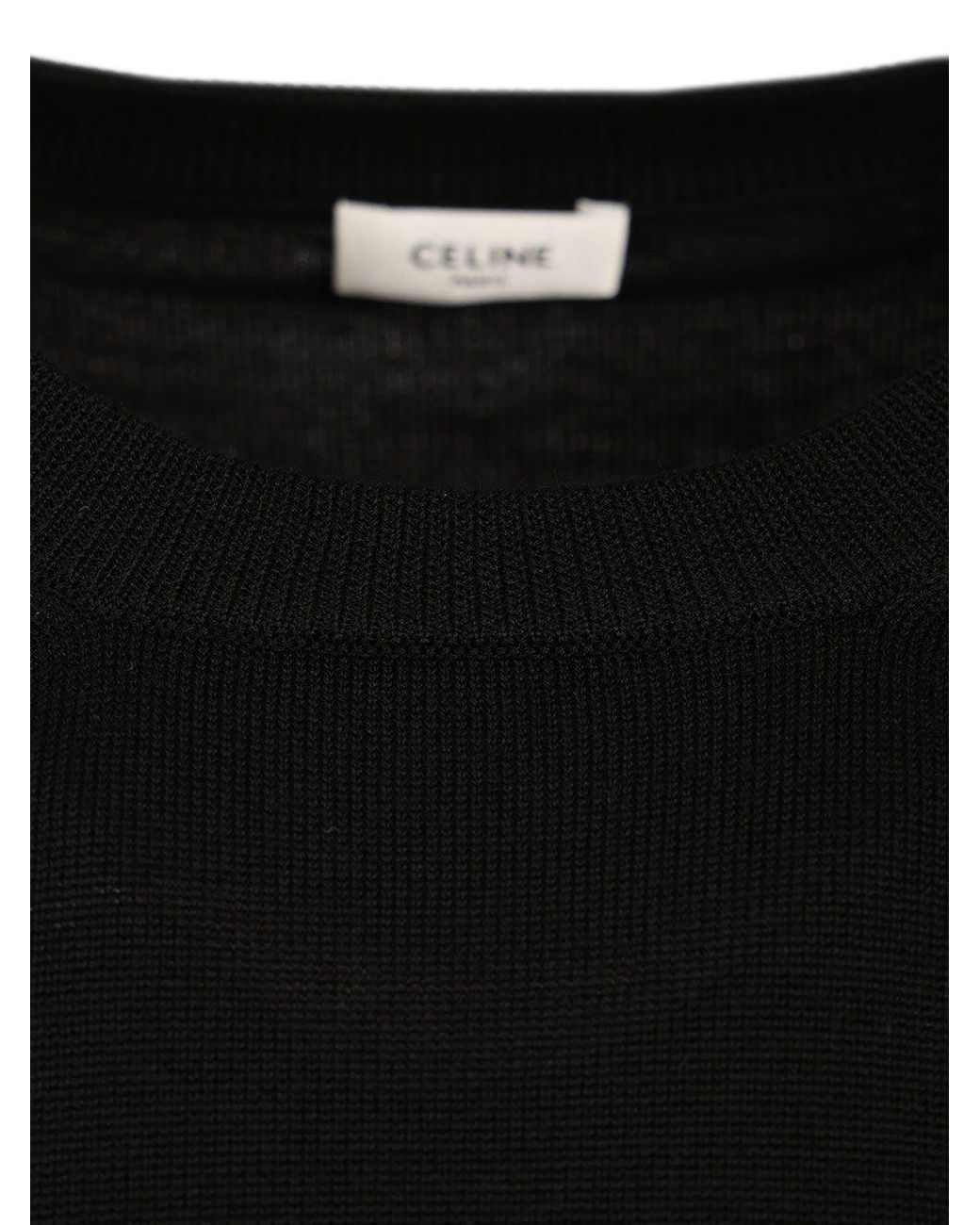 Céline Black Wool Crewneck for men