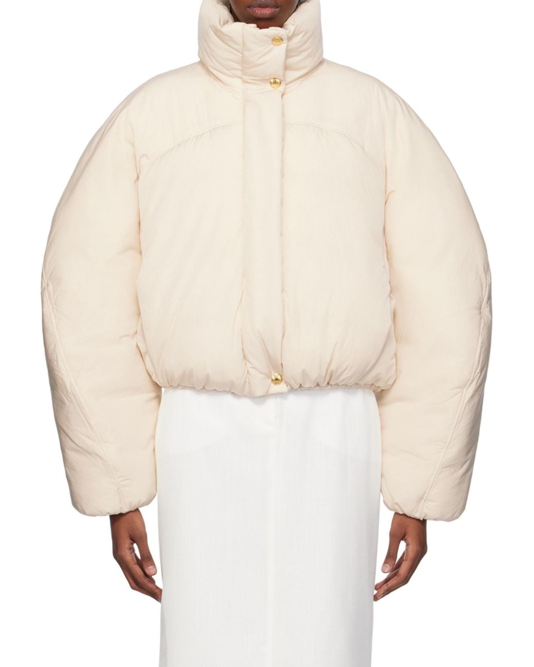 Jacquemus Natural Funnel Neck Padded Jacket