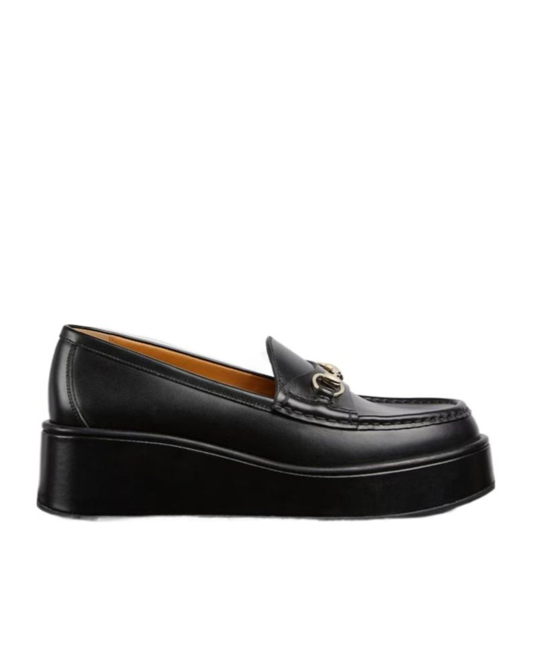 Gucci Black Horsebit Platform Loafers