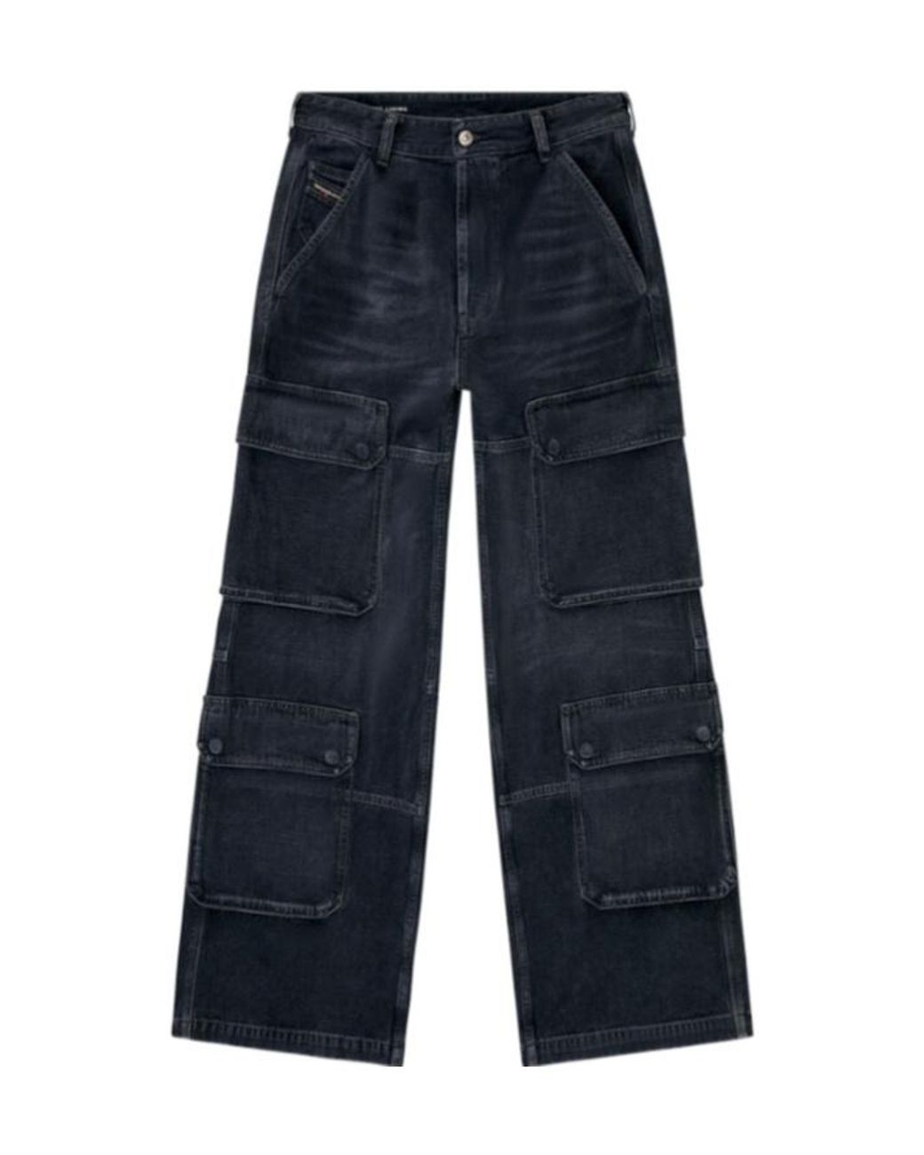 DIESEL Blue Work Casual Pants for men
