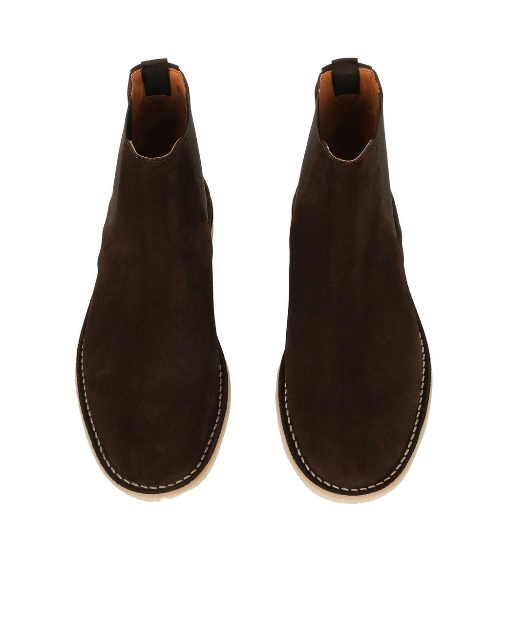 Dolce & Gabbana Brown Suede Chelsea Boots for men