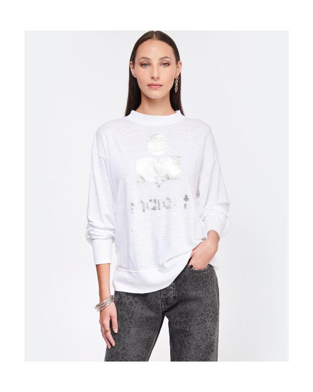 Isabel Marant White Long-Sleeve T-Shirt