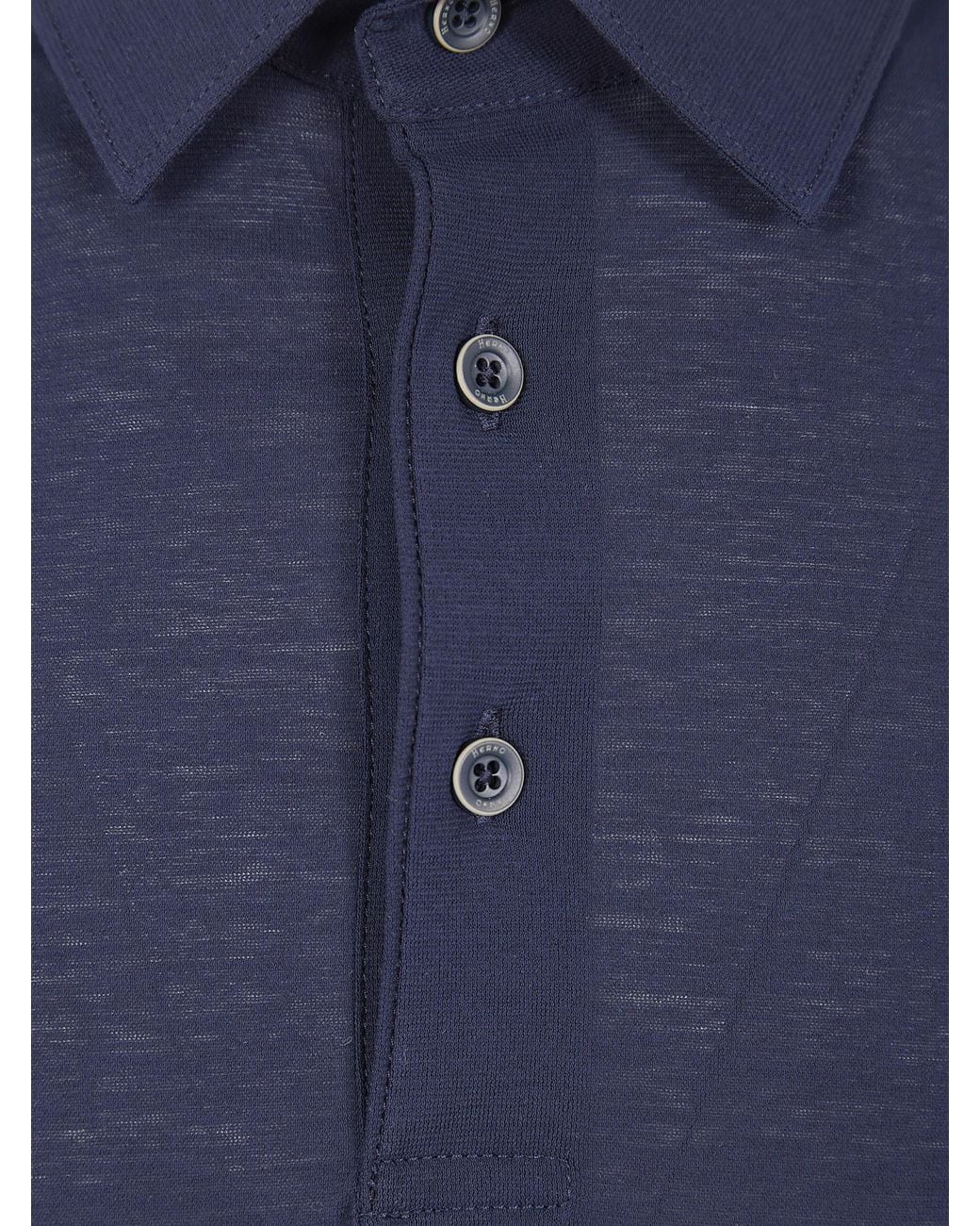 Herno Blue Logo Polo Shirt for men