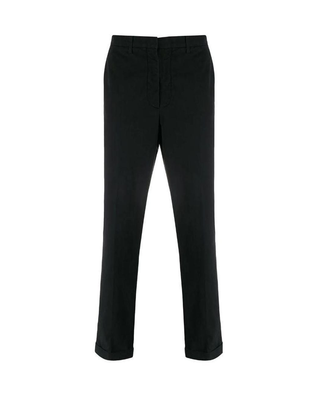 Zegna Black Belt-Loop Casual Pants for men