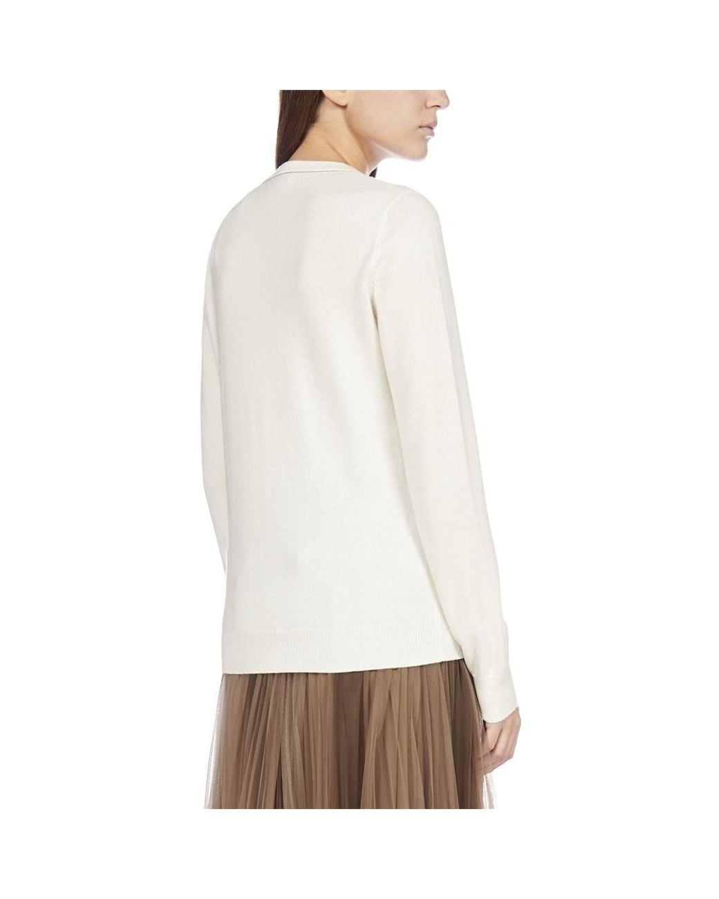 Brunello Cucinelli White Crewneck Knitted Jumper