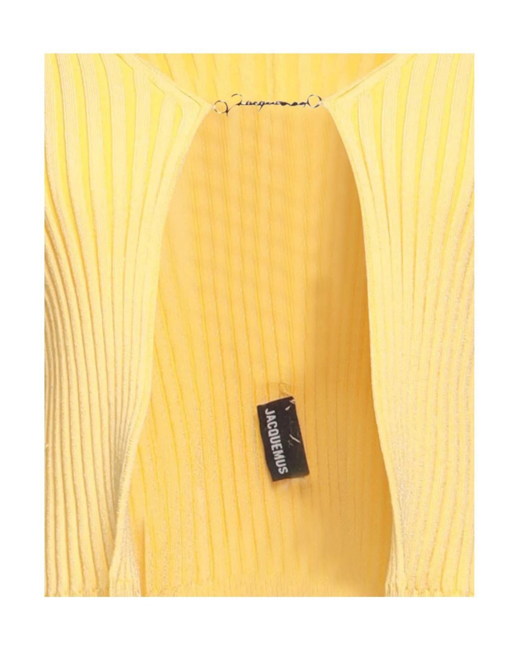 Jacquemus Yellow Solid Color Jumpers