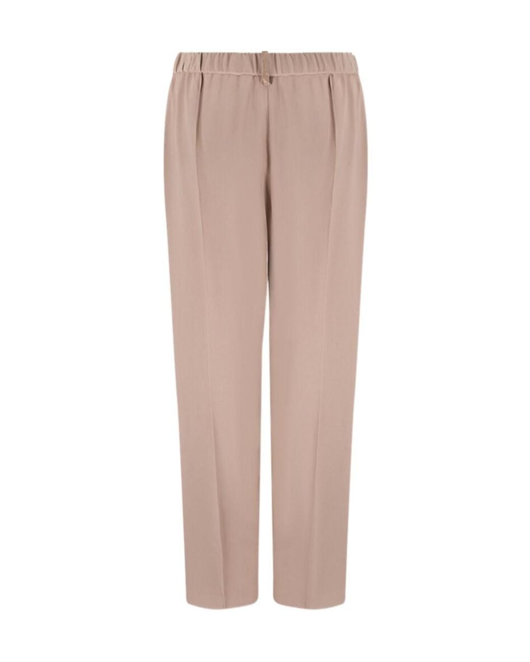 Fabiana Filippi Natural Elastic-Waist Casual Trousers