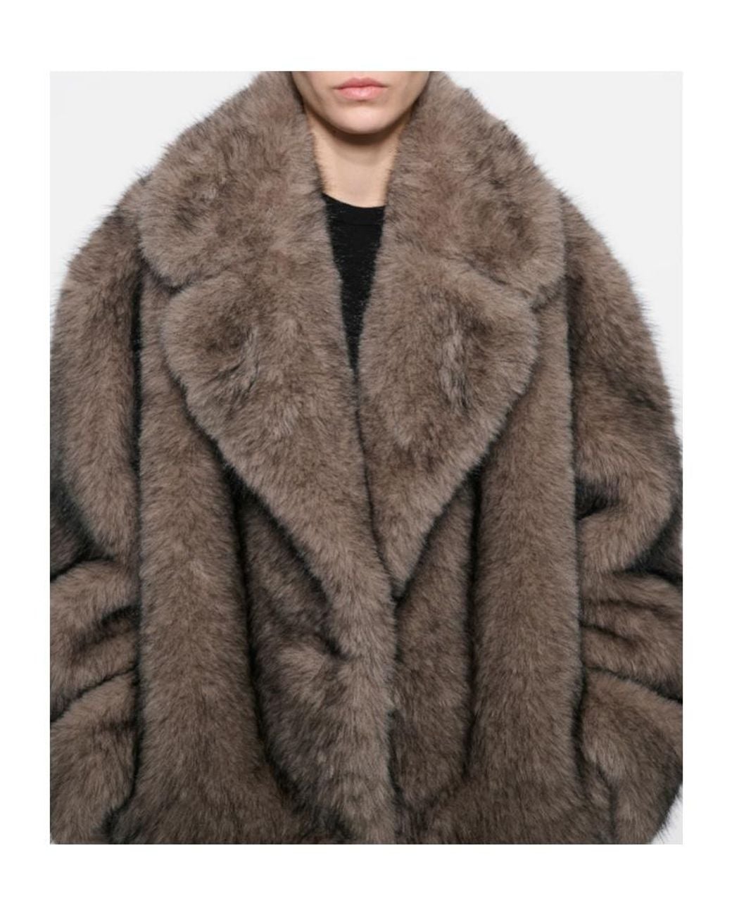 Stand Studio Brown Angelika Faux Fur Jacket