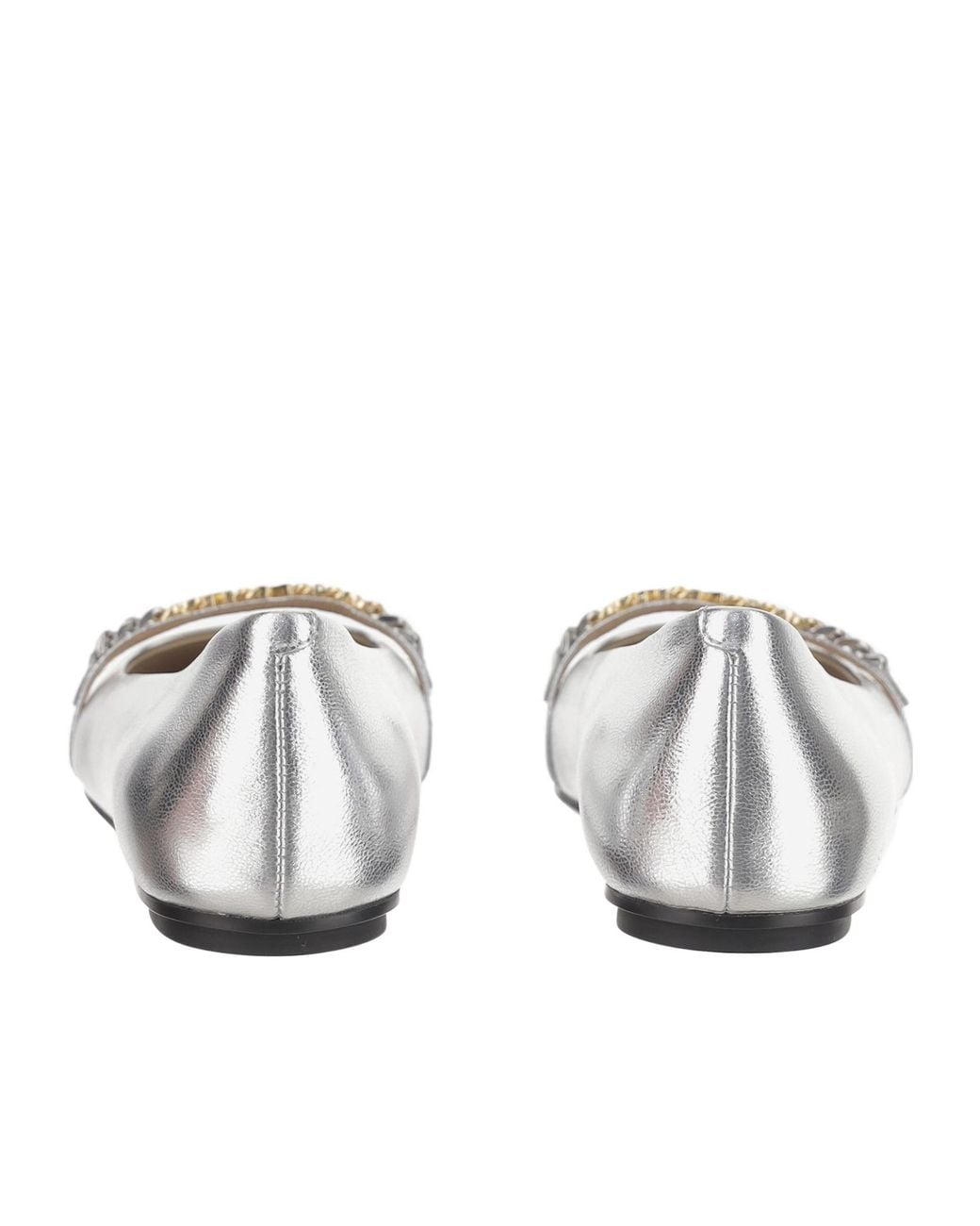 Pinko White Embellsihed Ballet Flats